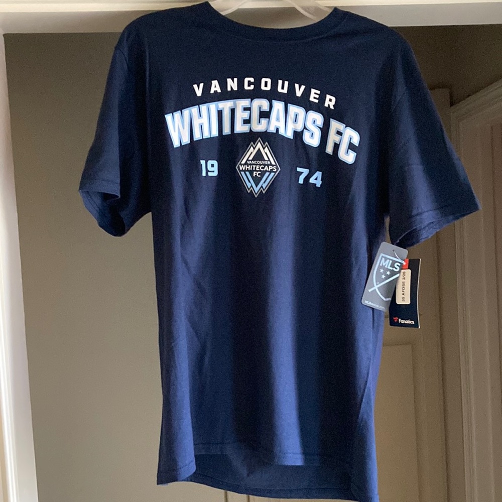 Vancouver Whitecaps FC Soccer Mens Navy Tee T-Shirt New with Tags Size Medium